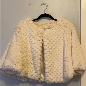 Beautiful white faux fur cape